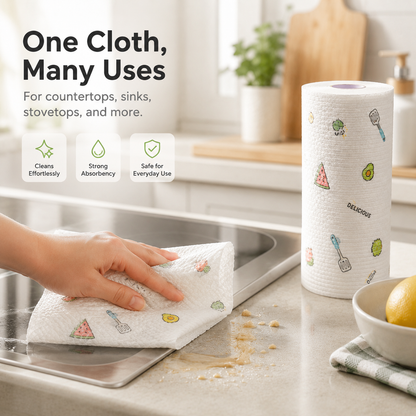🔥 Hot Sale 55% OFF🧽 Disposable Kitchen Cleaning Cloths 💦Ultra Absorbent • Grease-Fighting • Hygienic