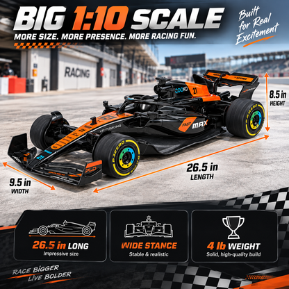🏎️ 1:10 Scale Formula Racing RC Car - Large High-Speed Remote Control Car 2.4GHz 🏁