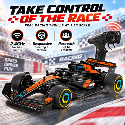 🏎️ 1:10 Scale Formula Racing RC Car - Large High-Speed Remote Control Car 2.4GHz 🏁