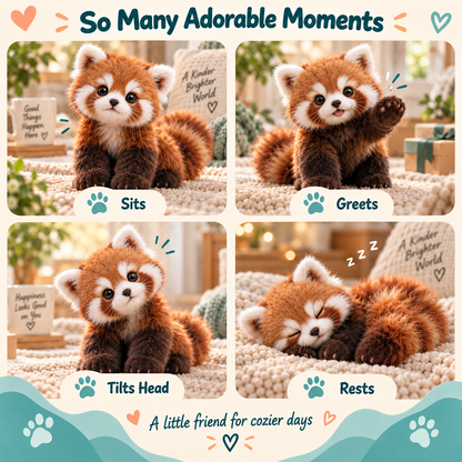 🔥Last Day 49% OFF🐾🧸 CuddlePurr™ Red Panda Interactive Plush Toy – Cute Companion Stuffed Animal for Kids