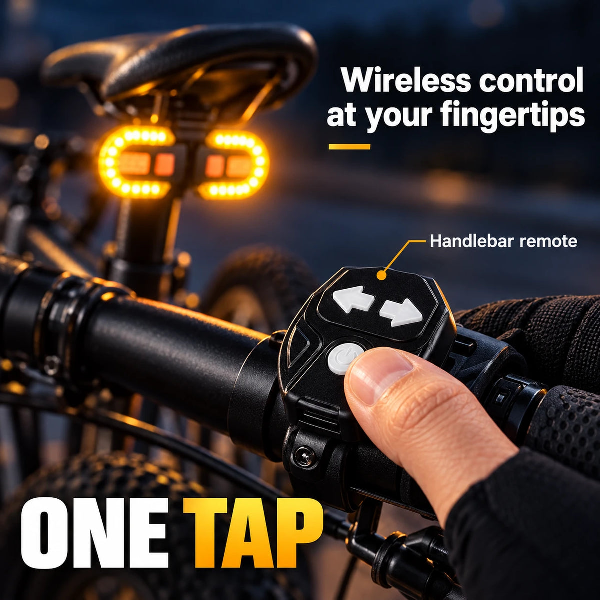 🚴 [40% OFF] Wireless Bike Turn Signal Tail Light