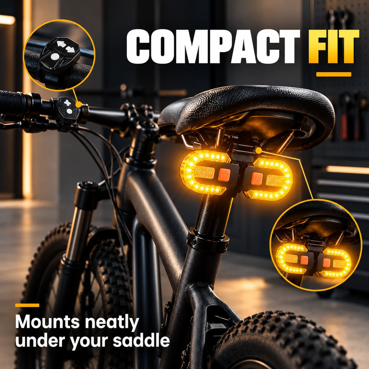🚴 [40% OFF] Wireless Bike Turn Signal Tail Light
