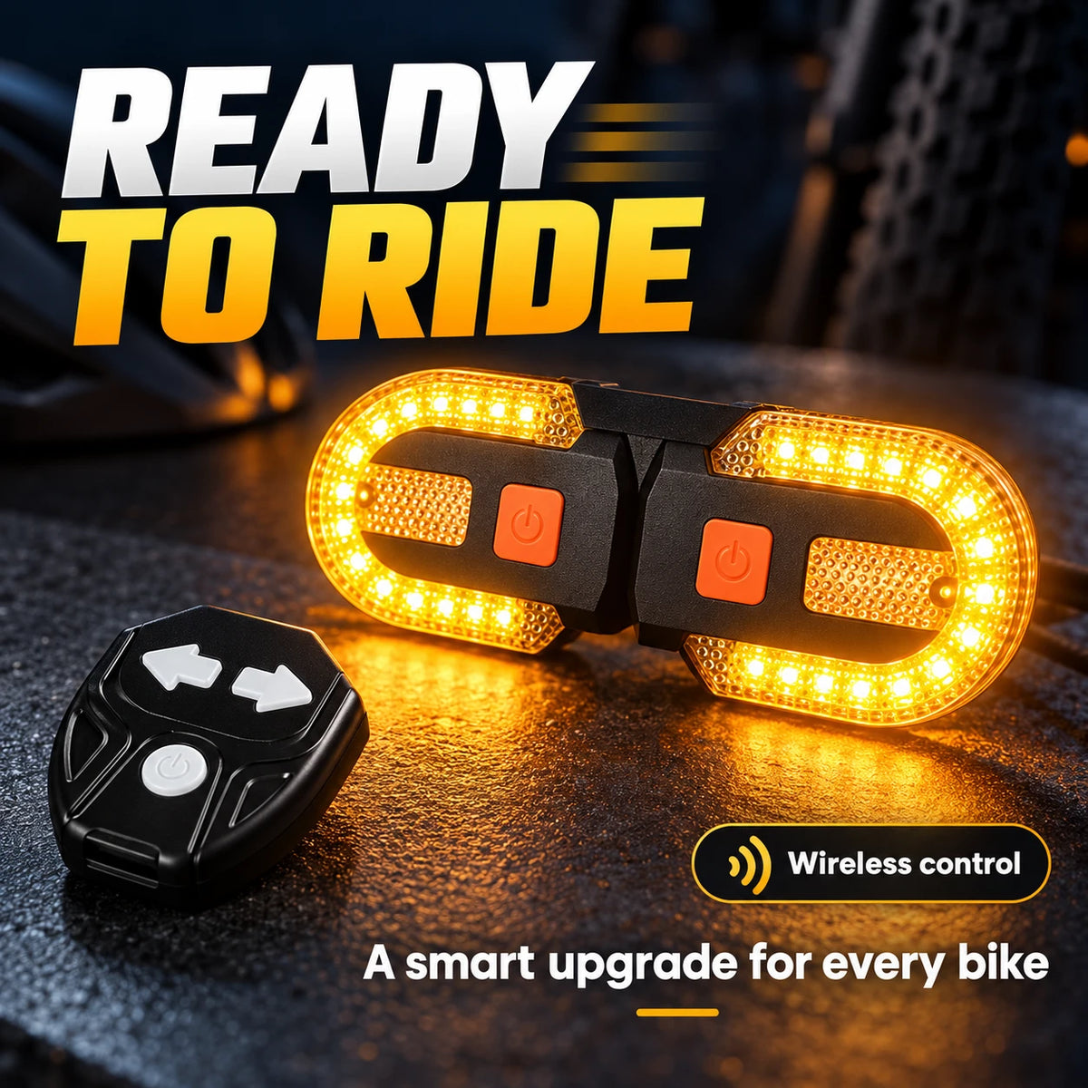 🚴 [40% OFF] Wireless Bike Turn Signal Tail Light