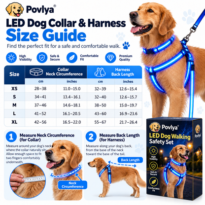 🐾 LED Light-Up Dog Harness & Leash Set 🌙 Keep Your Pup Visible After Dark!