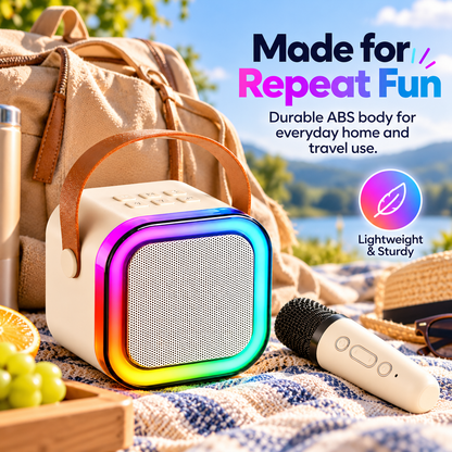 🎤 Wireless RGB Karaoke Speaker with HiFi Stereo Sound