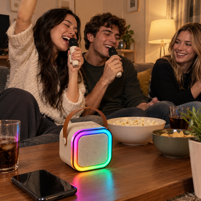 🎤 Wireless RGB Karaoke Speaker with HiFi Stereo Sound