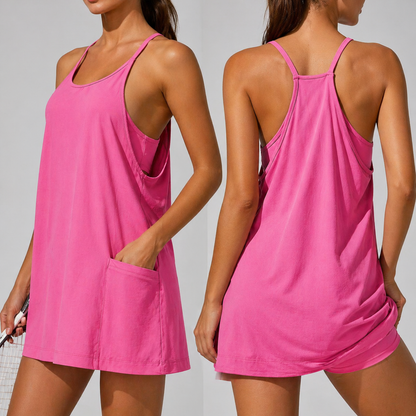 🔥 Last Day 55% OFF –  The Most Practical Summer Dress - Breathable Cotton 2-in-1 Dress with Tummy Control