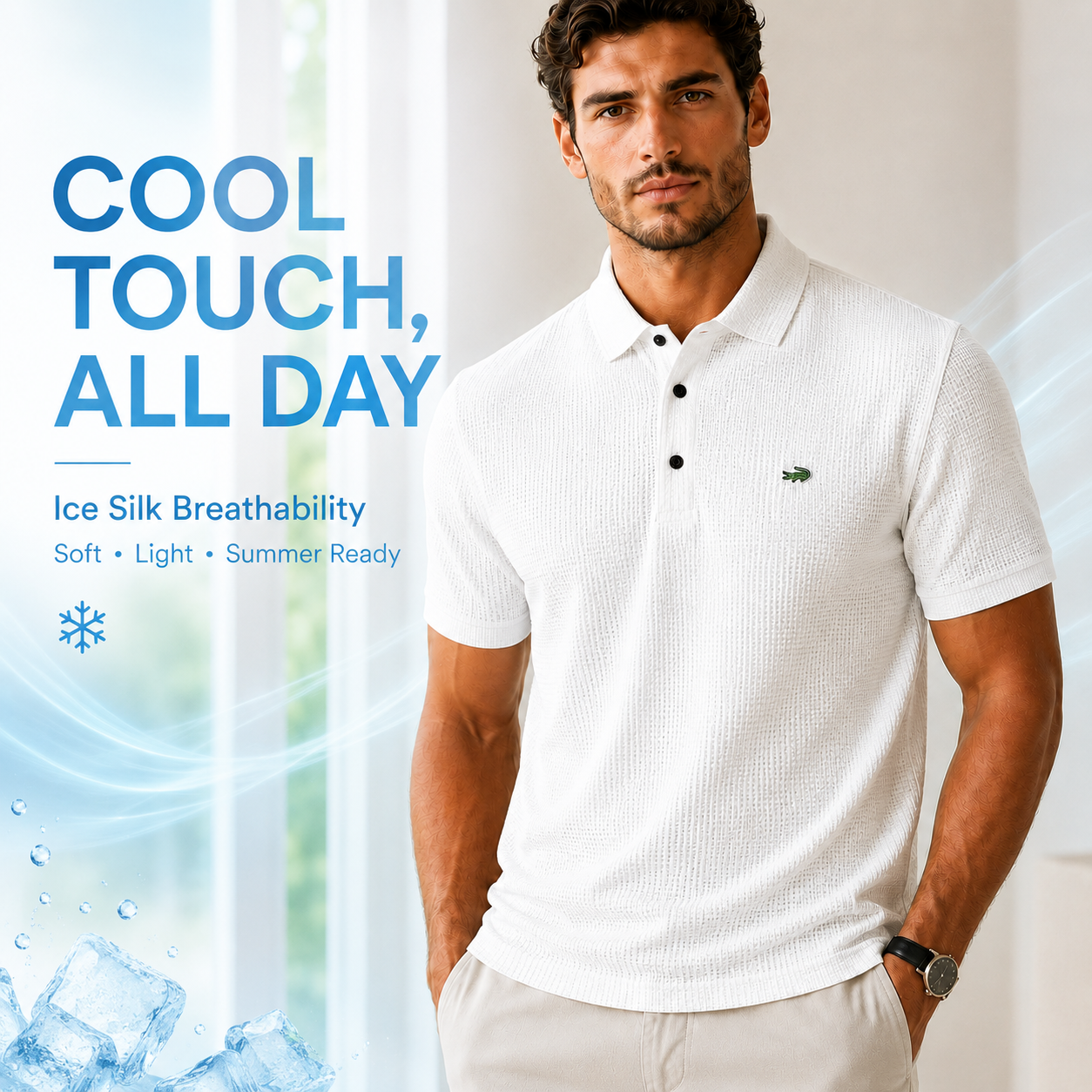 🔥50% OFF NOW! 🔥Breathable Men’s Polo Tee – Soft, Cool & Modern Fit