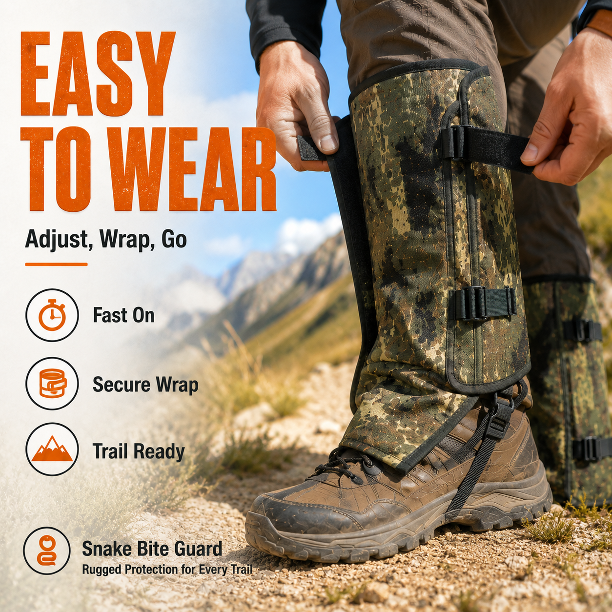 🌿 Brave the Wild – 55% OFF Limited-Time Outdoor Gaiters!