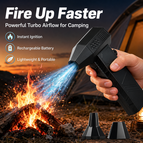 🚀130,000 RPM🔥 Ultimate Fire Starting Turbo Fan 🏕️ Fire • 🍂 Blow • 🚗 Clean