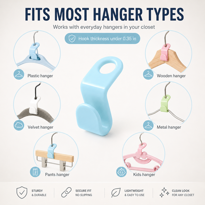 ✨50PCS Hanger Connector Hooks👕 Organize More Save More Space