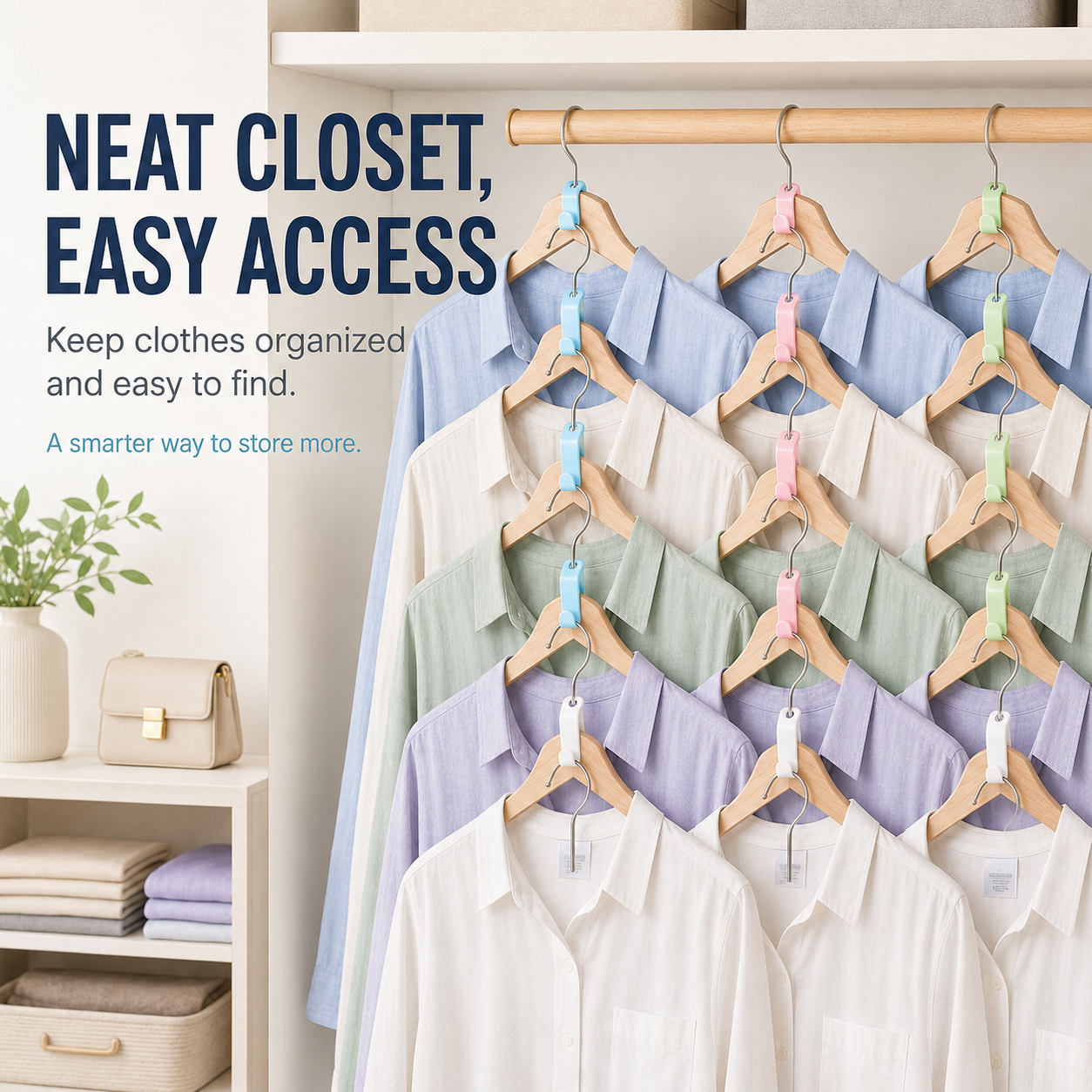 ✨50PCS Hanger Connector Hooks👕 Organize More Save More Space