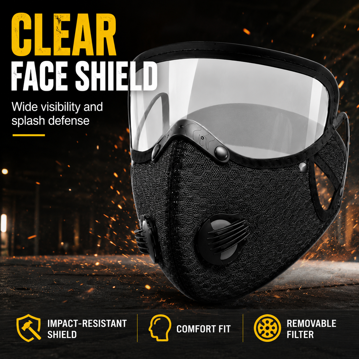 🔥50% OFF TODAY😷 Full Face Dust Blocking Work Mask