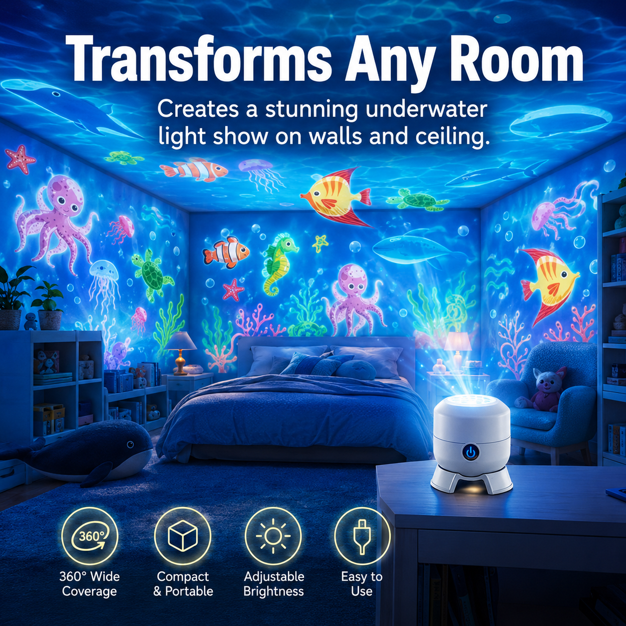 🐳Underwater World Projector Light✨50,000+ Sold & Loved💓