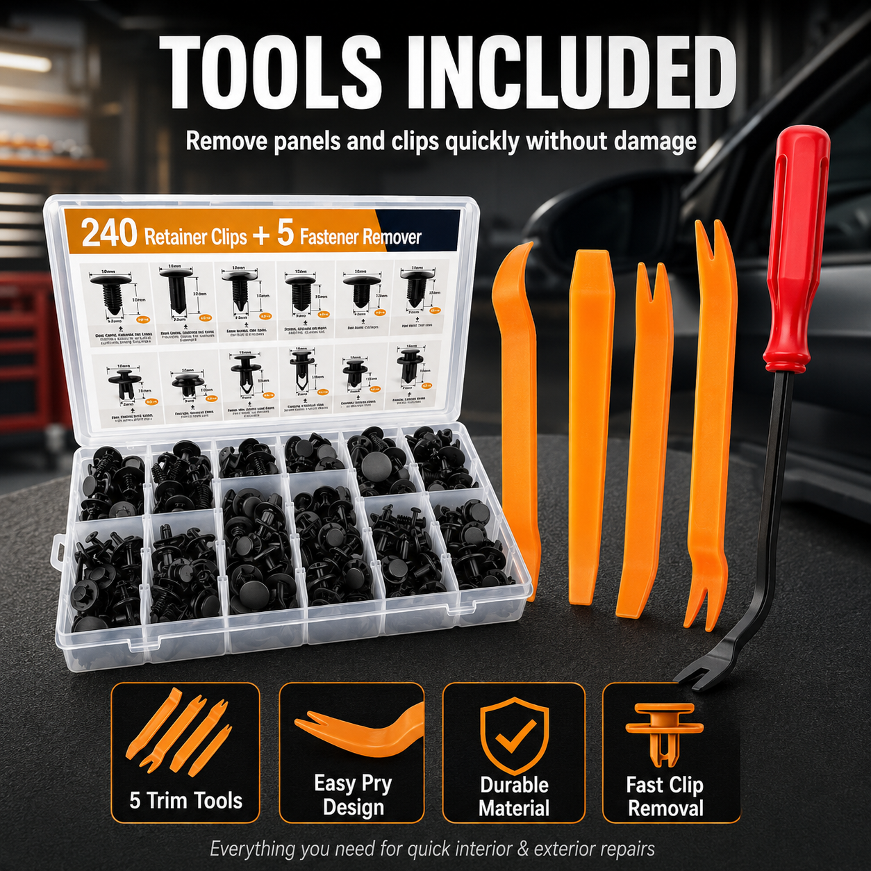 🚗50% OFF TODAY🔧Car Retainer Clip Kit with Remover 🧰
