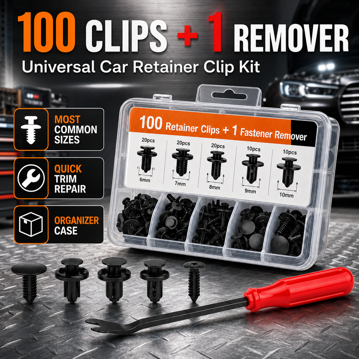 🚗50% OFF TODAY🔧Car Retainer Clip Kit with Remover 🧰