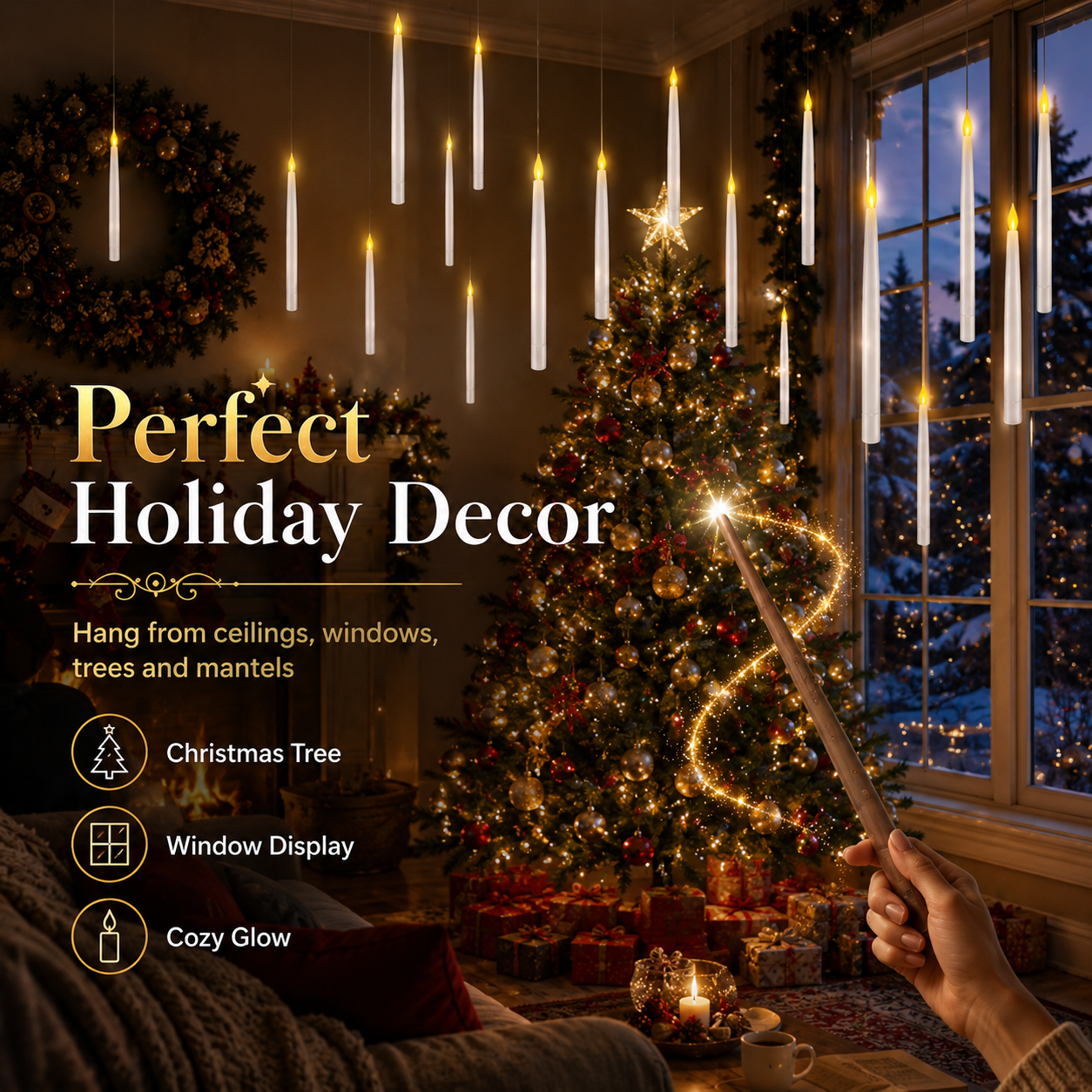🪄55% OFF TODAY🕯️ Magic Wand Flameless Candles🎄Wave the Wand. Light the Magic.