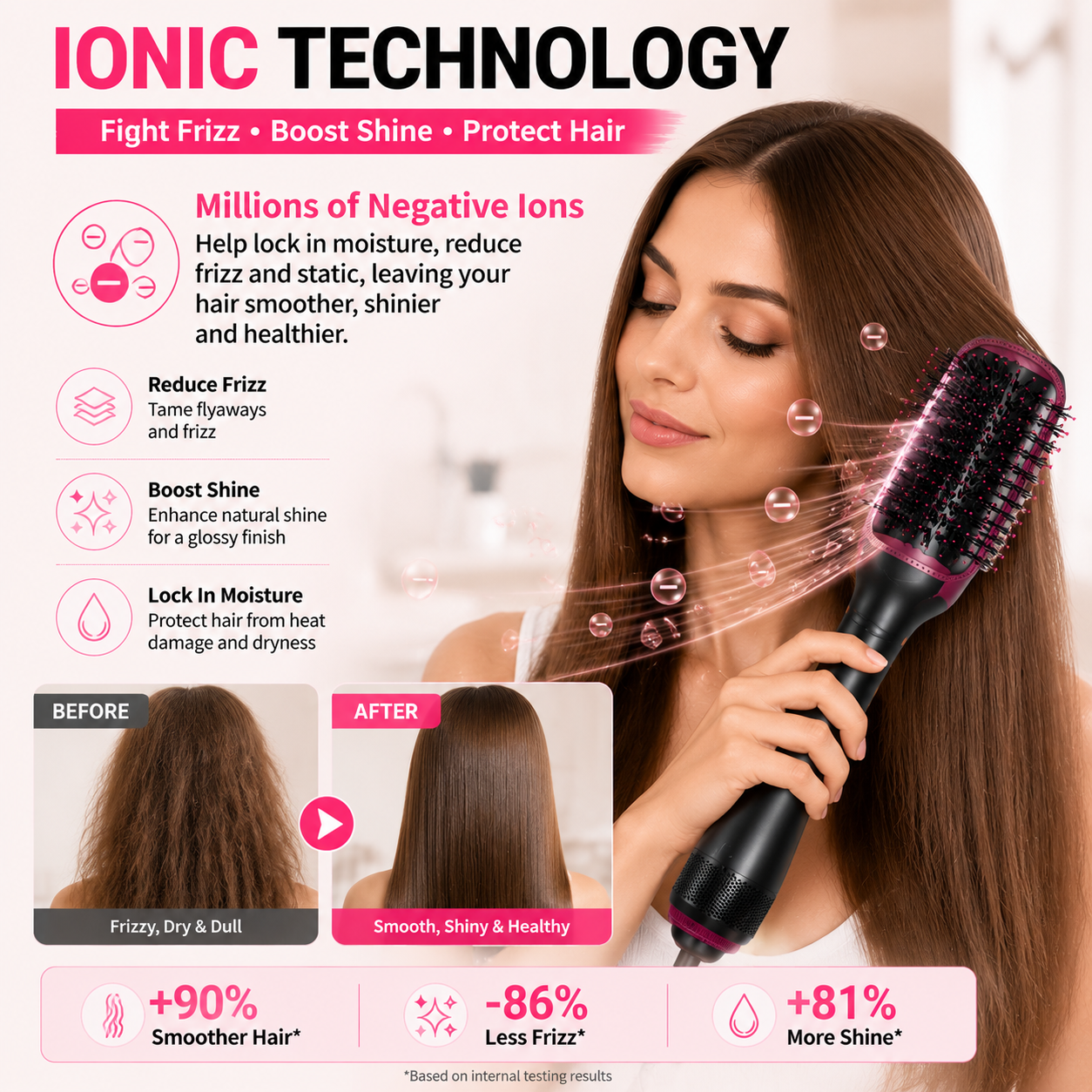 💇‍♀️ 3-in-1 Hair Dryer Brush | One-Step Blowout Styling Tool