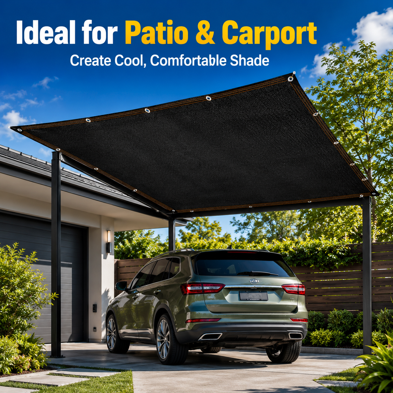 🏡Create the Perfect Backyard Oasis☀️ 🌿90% UV-Blocking Heavy-Duty Shade Cloth
