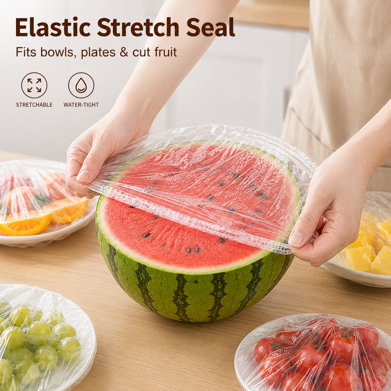 🔥100PCS Disposable Stretch Food Covers for Bowls & Plates