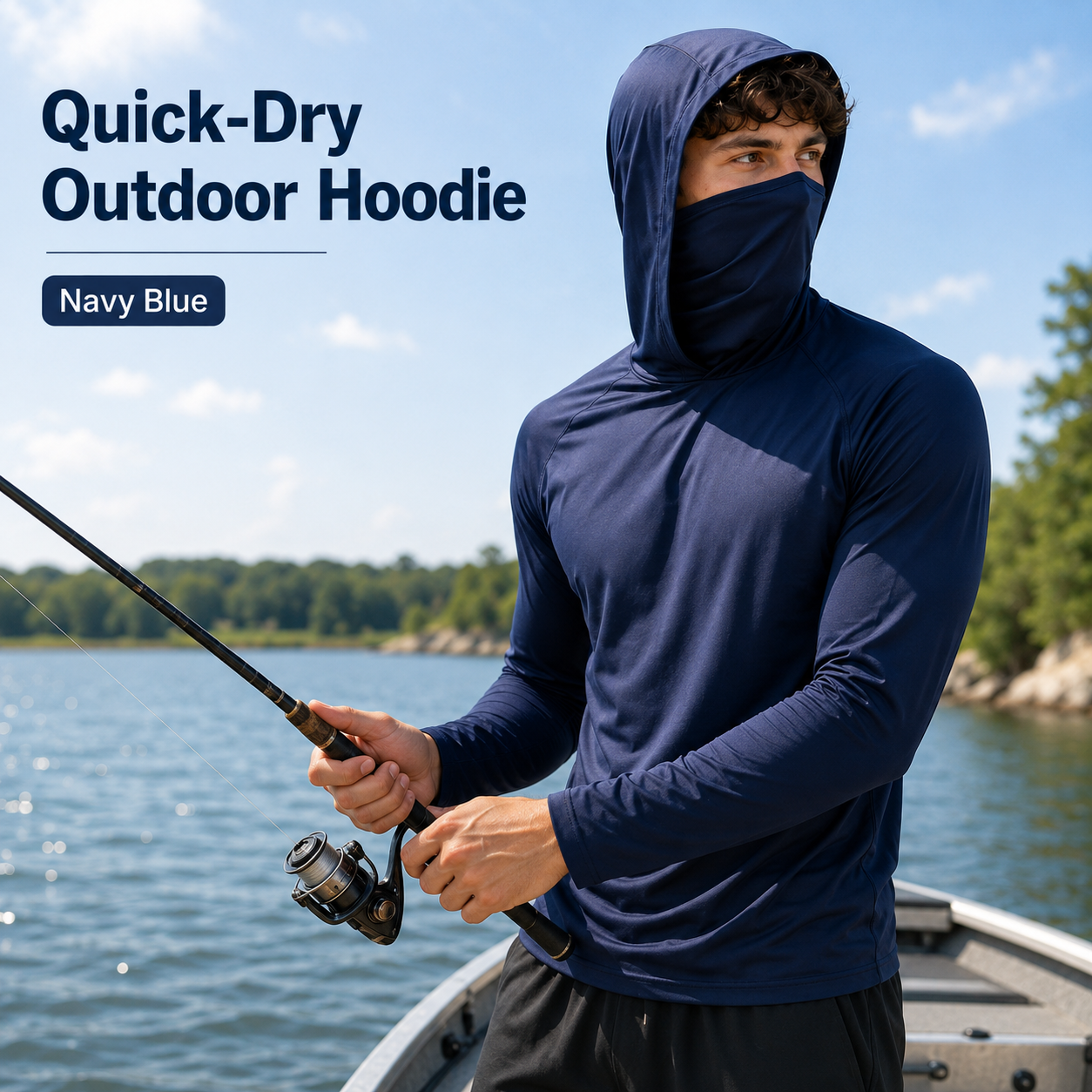 🏕️50K+ Sold⚡Men's UPF 50+ Cooling Hoodie – Soft, Breathable & UV Protection