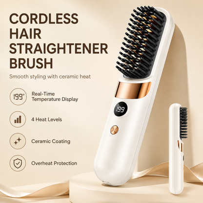💇‍♀️✨3-in-1 Cordless Hair Straightener Comb – Style Anywhere, Anytime