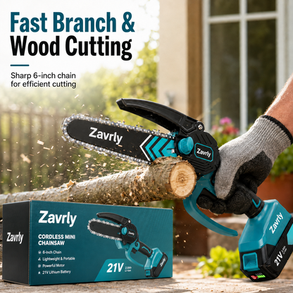 🔥49% OFF🪚 6-Inch Cordless Mini Chainsaw with 2 Batteries