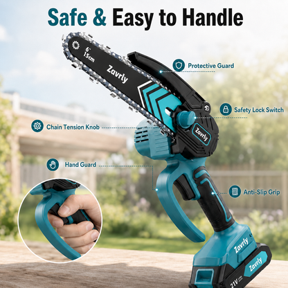 🔥49% OFF🪚 6-Inch Cordless Mini Chainsaw with 2 Batteries