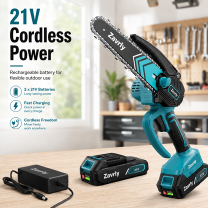 🔥49% OFF🪚 6-Inch Cordless Mini Chainsaw with 2 Batteries