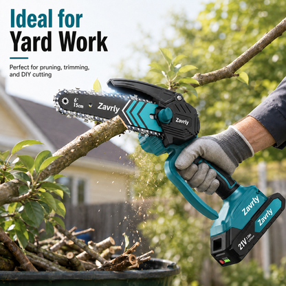 🔥49% OFF🪚 6-Inch Cordless Mini Chainsaw with 2 Batteries