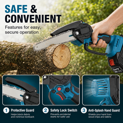 🔥49% OFF🪚 6-Inch Cordless Mini Chainsaw with 2 Batteries