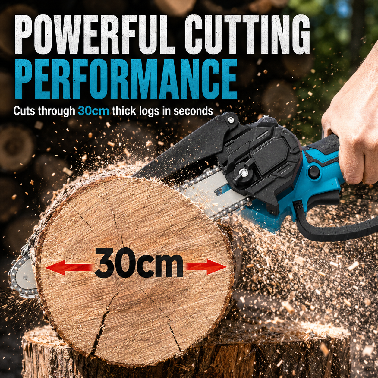 🔥49% OFF🪚 6-Inch Cordless Mini Chainsaw with 2 Batteries