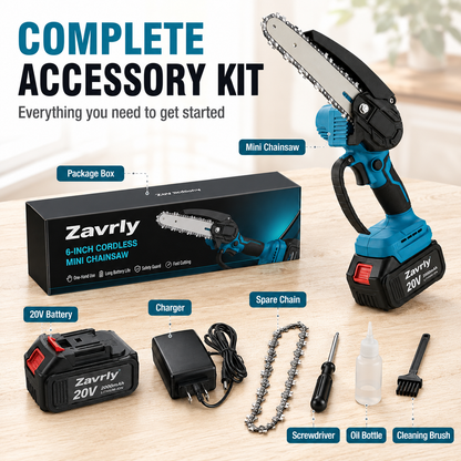🔥49% OFF🪚 6-Inch Cordless Mini Chainsaw with 2 Batteries