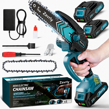 🔥49% OFF🪚 6-Inch Cordless Mini Chainsaw with 2 Batteries