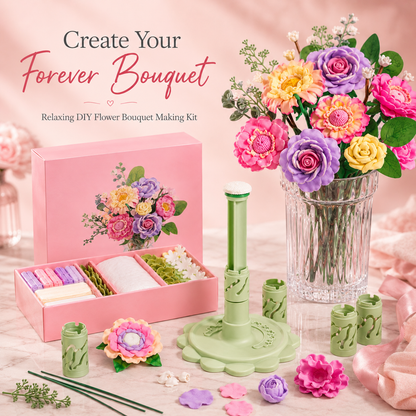 ✨💐 DIY Forever Bloom Bouquet Kit – Create, Relax & Enjoy