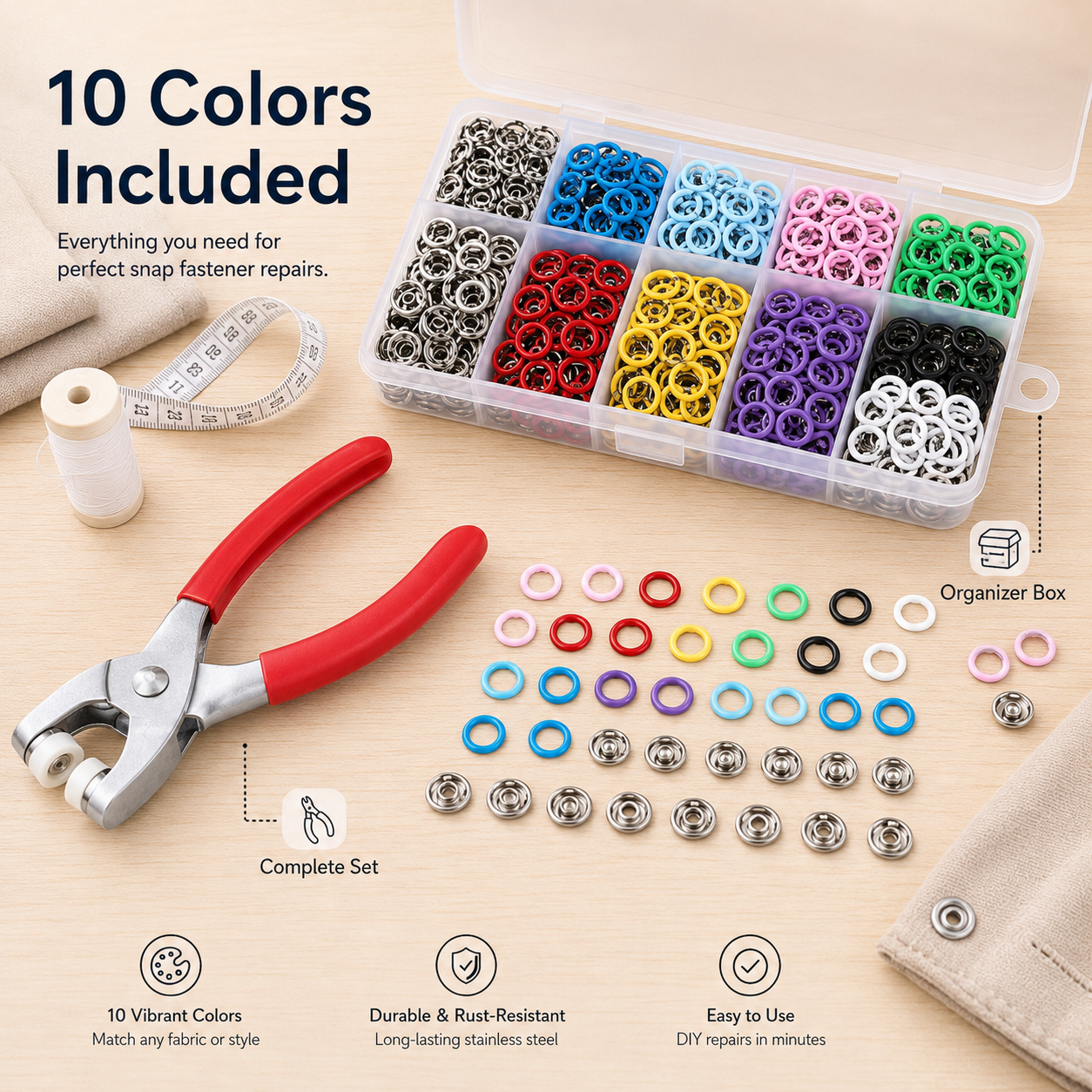 💥 HOT SALE 49% OFF🧰 100PCS Metal Buckle Repair Kit