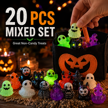 🔥Last Day 50% OFF - 🎃 20PCS Glow-In-Dark Tiny Spooky Resin Decorations
