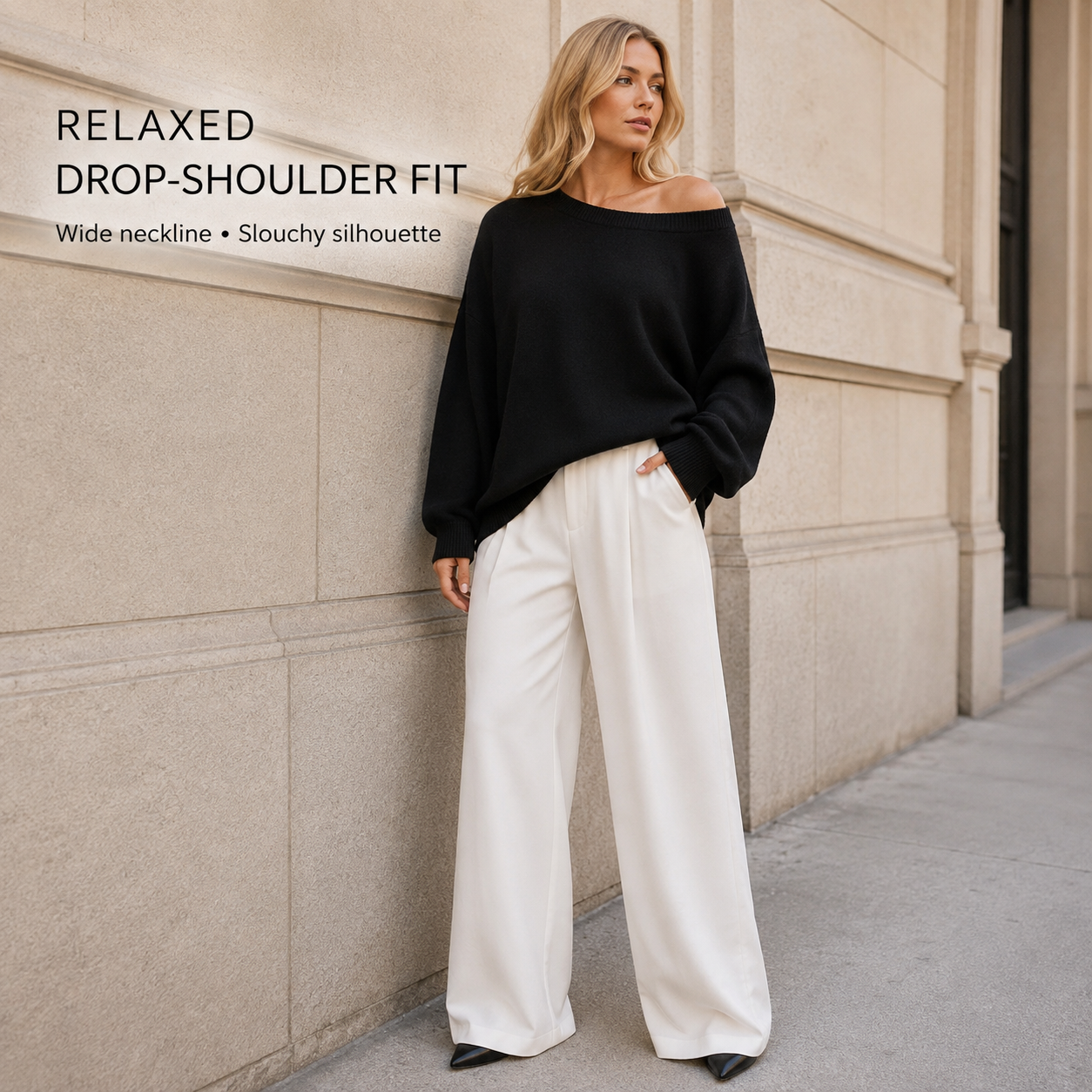 ✨ TODAY ONLY 50% OFF🌸Modern Drop-Shoulder Sweater