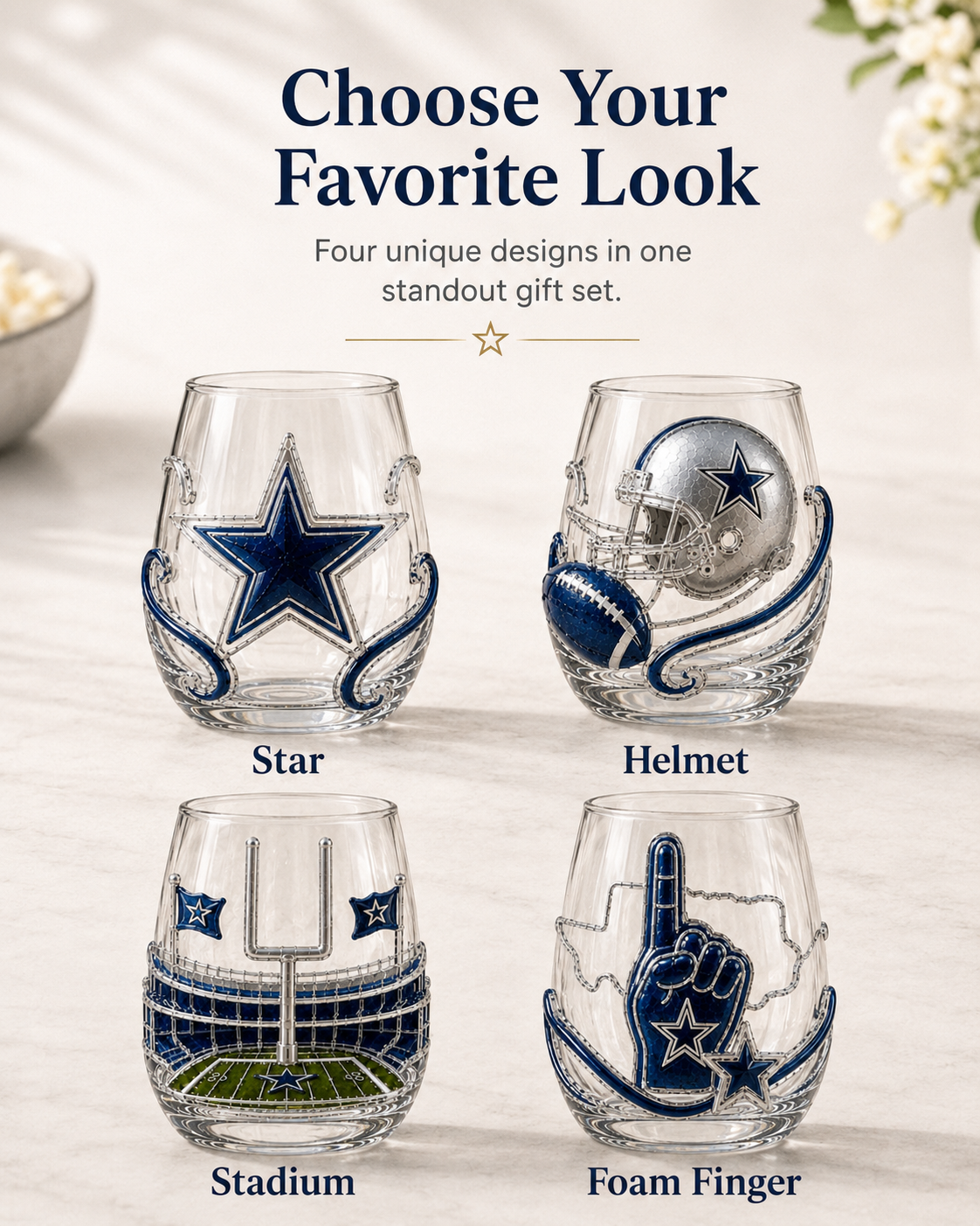 🏈 Football Game Day Glass – Decorative Stemless Drinking Glass