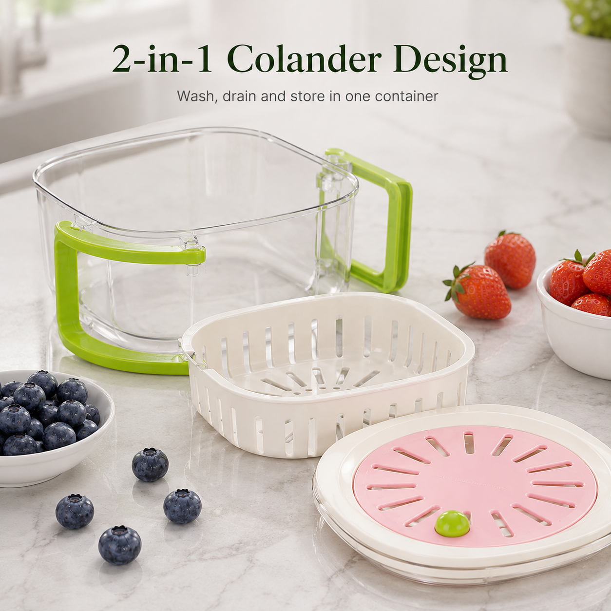 🔥 50% OFF TODAY🍓 2-in-1 Fruit Wash & Storage Basket