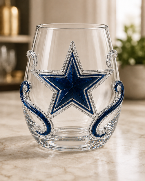 🏈 Football Game Day Glass – Decorative Stemless Drinking Glass