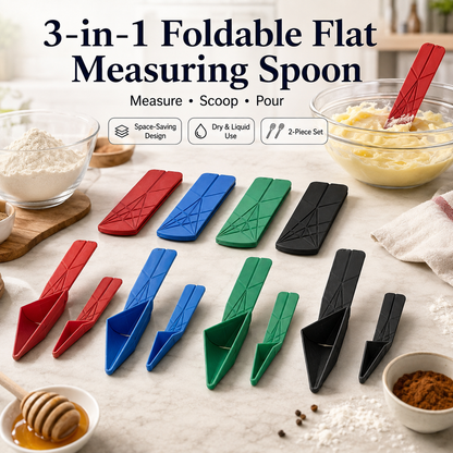 🍳 3-in-1 Kitchen Measuring Spoons – Fold, Measure & Store