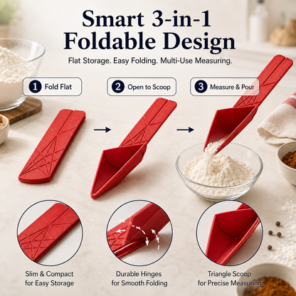 🍳 3-in-1 Kitchen Measuring Spoons – Fold, Measure & Store