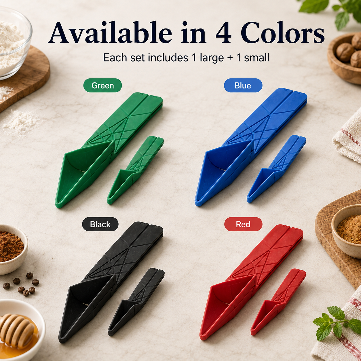 🍳 3-in-1 Kitchen Measuring Spoons – Fold, Measure & Store