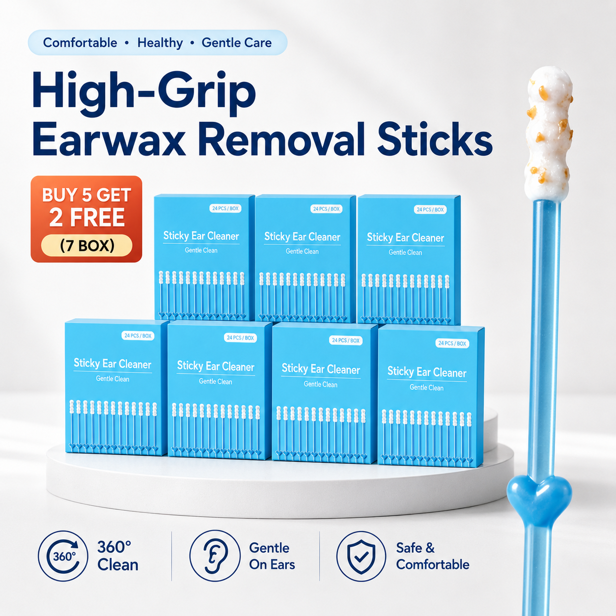 💥BUY 2 GET 1 FREE👂High-Grip Earwax Removal Sticks