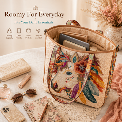 🌄 Western Heritage Tote Bag – Rustic Boho Style
