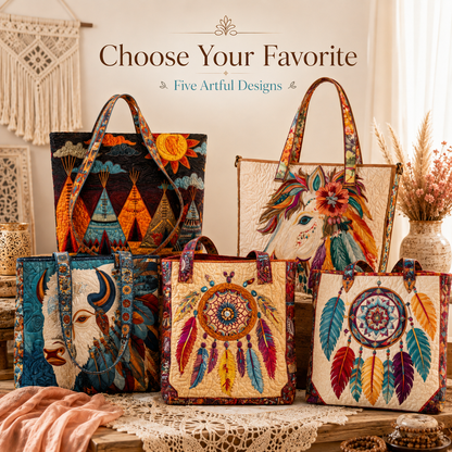 🌄 Western Heritage Tote Bag – Rustic Boho Style