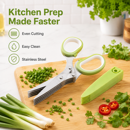 💥 BUY 1 GET 1 FREE✂️ 5-Blade Kitchen Herb Scissors