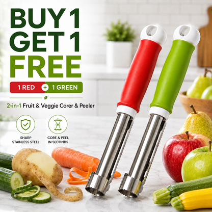 💥 BUY 1 GET 1 FREE🍎2-in-1 Fruit Corer & Peeler– Fast, Easy & Sharp🔪