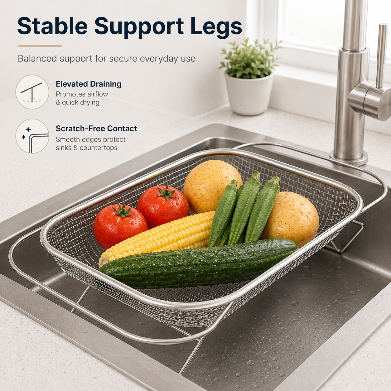 🔥50% OFF TODAY💦 Expandable Over-the-Sink Strainer Basket